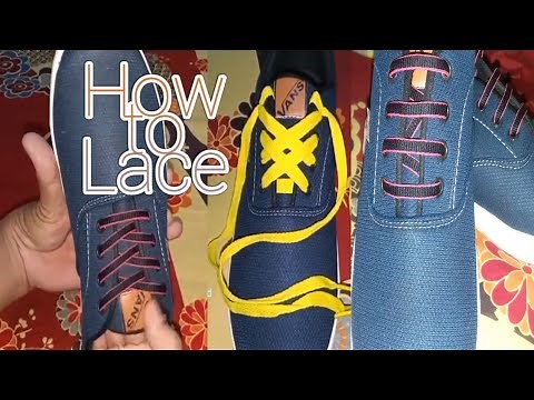 3 Laces Simple Style with 4 holes | 3 Creative Ways To Tie Shoe Laces