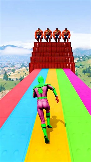 GTA 5 Epic Water Ragdolls | Spider-Man Jumps / Fails ep.18535 #shorts