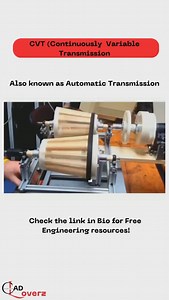 CVT( Continuously Variable Transmission)❤️ . . ⚙️For More Innovative Content & CAD Designs🛠 . . ❤️Follow Us @cadloverz For More❤️ 🤍Follow Us @cadloverz For More🤍 . . . #Engineering #AutoCAD #CADDesign #CivilEngineering #AutoCADTips #EngineeringTools #DesignEngineering #MechanicalEngineering #AutoCADForBeginners #CADTipsAndTricks #EngineeringSolutions #DraftingDesign #AutoCADCommunity #Engineeringusa #Engineeringcanada #Engineeringuk | CADLoverz