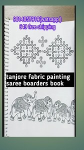 Tanjore fabric painting saree boarders designs book //9014057919watsapp for order//649 free shipping | Navya tailoring and maggam works