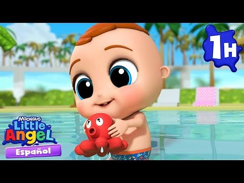 Bebé Juan juega en la alberca🌊 | Canciones Infantiles con Bebé Juan🎵| Little Angel Español