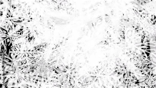 Snowflake explosion for video transition