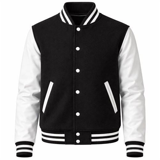 Mens Black White Varsity Jacket Letterman Bomber Streetwear Casual College Coat Gift Stylish Trendy - Etsy