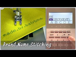 Brand Name Stitching With Singer Quantum Stylist 9960