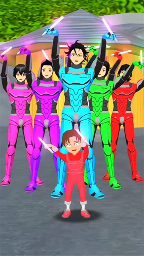 Yuta want to play light stick with robot people😅 #sakuraschoolsimulator #shorts #viral #sakura #sss