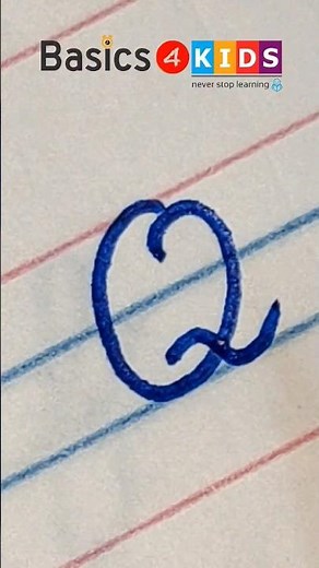 Capital Cursive letter Q | Capital Letter 'Q' Cursive Handwriting | Cursive Writing | @Basics4Kids