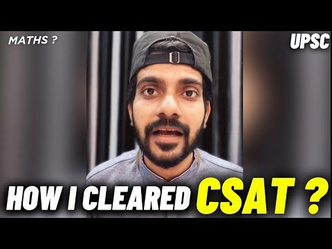 How i CLEARED UPSC CSAT ? : Strategy in 1 minute ✅