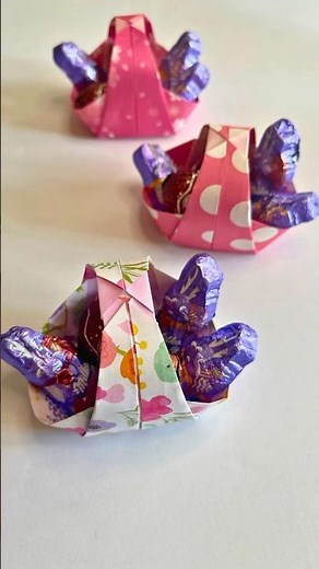 Origami Osterkorb: Einfach, schnell & mega niedlich! 🐣✨ | Osterkörbchen aus Papier