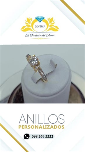 Anillos de compromiso personalizados en oro 18k