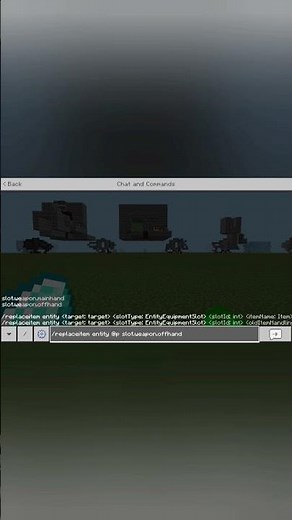 Offhand In Minecraft Bedrock #minecraft #command #coolcommands