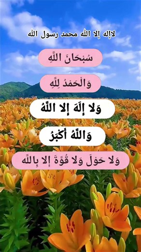 معاني الكلمات التسبيحية: لاإله إلا الله وأذكار قصيرة