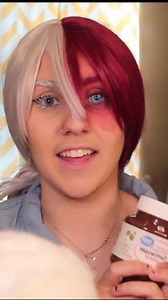 Nikki Kavali on Instagram: "New YouTube video! Todoroki eats Nutella with everything! Link in bio! #myheroacademia #anime #bnha #todoroki"
