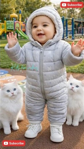 Cute baby with cats | cute baby in a park #viral #shorts #youtubeshorts