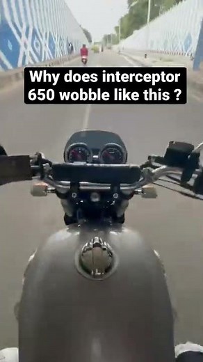 Why does #interceptor650 wobble like this ?#interceptor650 #wobble #motorcycle #650twins