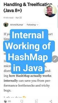 Internal Working of HashMap in Java #java #hashmap #shorts #shortsfeed #javadevs #javaprojects