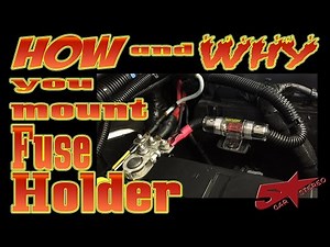 How to mount your amplifiers fuse holder