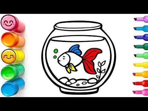 Drawing and Coloring a Cute Fish | Easy Step by Step Drawing Tutorial