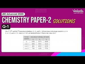 JEE Advanced 2020 Chemistry Solutions - Paper 2 (Q1) | IIT JEE Chemistry |JEE Preparation | Vedantu
