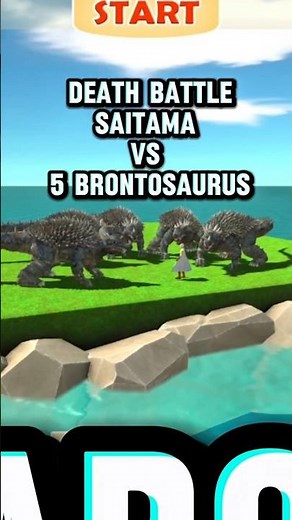 DEATH BATTLE SAITAMA VS BRONTOSAURUS