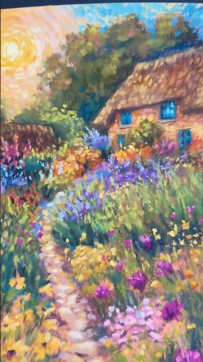 Paint like van Gogh in soft pastel! #pastelpainting ￼