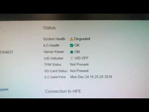 iLO Self-Test Error 8192