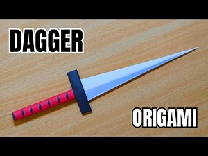 EPIC Paper Dagger | Easy Origami Knife DIY Tutorial | Origami Dagger