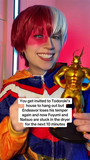 Enji says he puts em on the delicate cycle 💀 #myheroacademia #todoroki #shoto #cosplay #mha