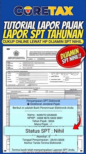 CARA LAPOR SPT TAHUNAN DJP ONLINE #coretax #npwp #tutorial #pajak
