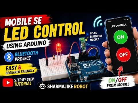 Control LED with Mobile 📱 using Arduino | Bluetooth Project (Easy Tutorial)