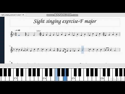 F MAJOR || SOLFEGE || SOLFEGGIO || BASIC SIGHT SINGING EXERCISE