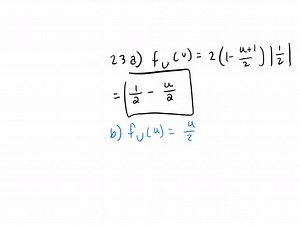 In Exercise 6.1, we considered a random variable Y with probability density function given by f(y)={    2(1-y),     0 ≤ y ≤ 1      0,     elsewhere. and used the method of distribution functions to find the density functions of a. U1=2 Y-1 b. U2=1-2 Y c. U3=Y^2 Use the method of transformation to find the densities of U1, U2, and U3 | Numerade