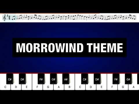 Morrowind Theme - Easy Piano Notes