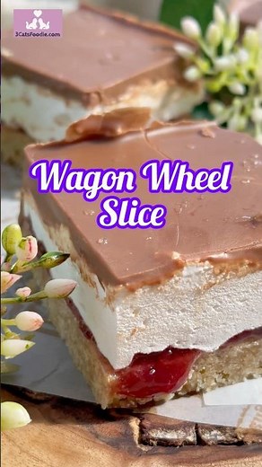 Wagon Wheel Slice with Chocolate, Jam & Marshmallow | Easy No-Bake Dessert