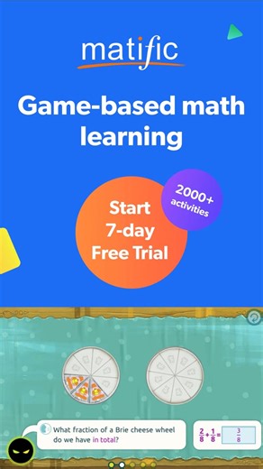 The best way for children to learn MATHS is through fun Trusted in over 10,000 schools worldwide NOW AVAILABLE for your child, any time, anywhere ✅+2000 game-based maths activities ✅Improve your child’s maths skills ✅Better motivation for learning ✅Instant judgement-free feedback ✅Fits in with what’s learned at school Visit the website and sign up for a 7-day free trial—no obligations! | Matific | Facebook