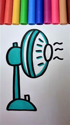 Easy Drawing Fan | How to Draw a Fan Step by Step for Kids #shorts
