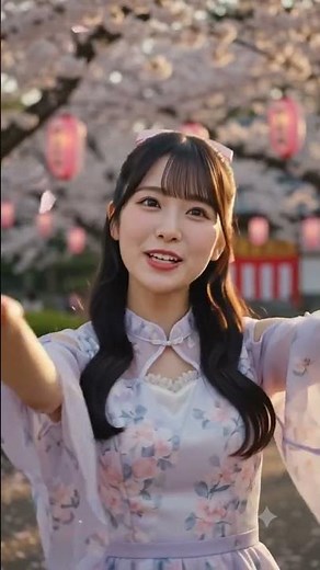 Japanese Idol Dancing Under Cherry Blossoms 🌸