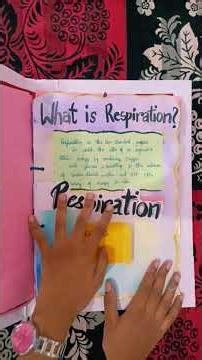 Biology project file class 10 on the topic respiration 💓✨ #biology #biologyshorts #biologyclass