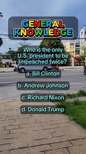 Who is the only U.S. president to be impeached twice? #ushistory #history #factsyoudidntknow #facts #historyfacts #historymatters #generalknowledge | Learn English