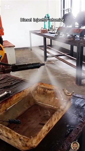 diesel injector atomize 🛠️ #automobile #mechanic #engine