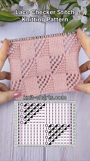 Lace Checker Stitch Knitting Pattern | Free Knitting Patterns