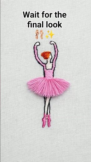 Wait for the Final Look 🩰✨ | Easy Ballerina Embroidery Design | Mokshi_Designs
