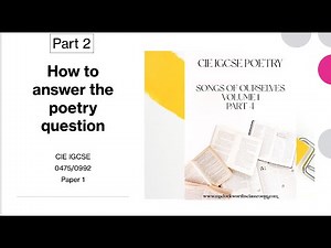 Answering the poetry question:CIE IGCSE Lit 0475/0992 Songs of Ourselves Vol1 Pt4 - Ozymandias (2/2)