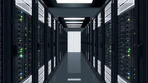 Datacenter Server Room Flying Through. Abstract Looped 3d Animation of Computer Rows Servers Racks in Data Center with Flickering Lights Seamless. Digital Technology Concept. | Premium Stock Video Footage