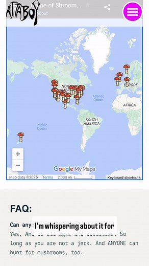 GOS Official account on Instagram: "The Game of Shrooms Map for 2025 is now open for you- add your name, social media or web link where hunters can follow you and look for updates and clues and get your participation pin on there! The pin represents: -You, an artist, that will be participating on June 14th 2025. - the general area where you will be hiding Art. It does not represent: Where an actual art work will be hidden, as many artists hide several (or even a dozen) art works. Find out more a
