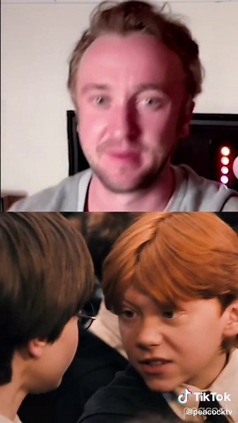 Tom Felton’s reaction to watching his first Harry Potter scene ever 🗣 DID NOT DISAPPOINT 🗣 #peacockpotterparty #dracomalfoy #dracotok @t22felton