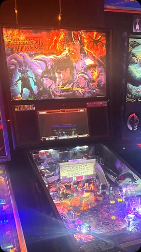 Do you love stranger things? Check out this cool pinball machine! @strangerthingstv #strangerthings #netflix #pinball #reels #fyp | Brittany Rossi