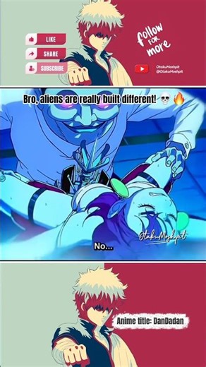 Aliens In Anime Be Like.. 🧐👽 #dandadan #anime #shorts