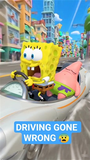 SpongeBob Driving Test GONE WRONG! 💀🔥#spongebob#animation#shorts