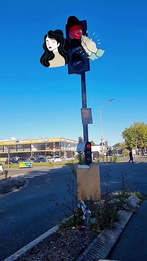 Traffic Light Animation with Cartoon Overlay
