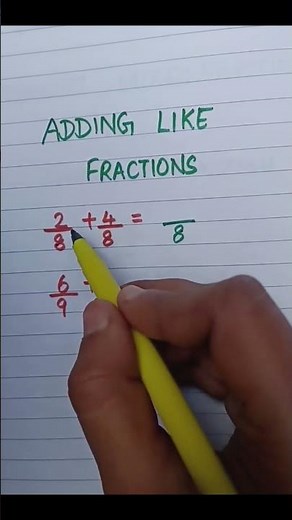 How to Add Like Fractions | Add Fractions #addfractions #add #addition #shorts #maths #mathsshorts